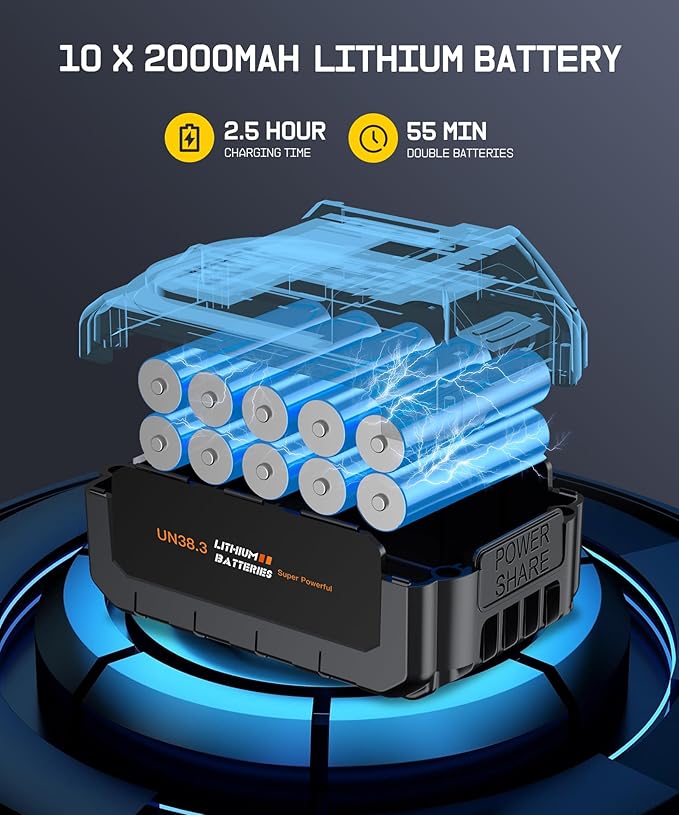 MBNGF Car Vacuum Portable Cordless,35000PA High Power Suction & Blower, Handheld Vacuum Covers Cleaner for Car, Home, Desktop, Keyboard(Fog Black)