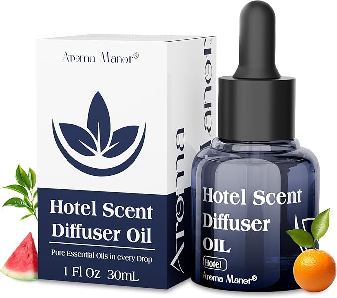 Luxury Essential Oils Inspired by Hotel Scents -Santal Diffuser Oil - Premium Oud Essential Oil for Santal Oil Diffuser, Ultrasonic & Waterless Nebulizers -30 mL, 1 fl oz Glass Bottle with Dropper