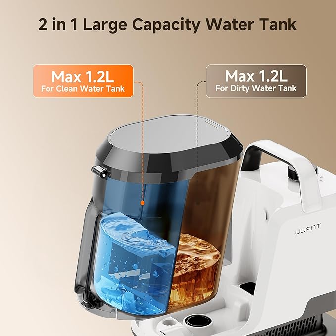 uwant Carpet Cleaner Machine 18Kpa Powerful Suction Upholstery Cleaner for Pet, Portable Carpet Cleaner with Cleaning Tools&Self-cleaning for Spot, Cars,Rug,Furniture