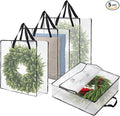 Wreath Storage Bag 4 Packs, 26 Inches 95 L Wreath Storage Container for Home Storage, Storage Bag for Spring Summer Christmas Wreath Decorations or Clothing Blanket Comforters Bed Sheets Pillows