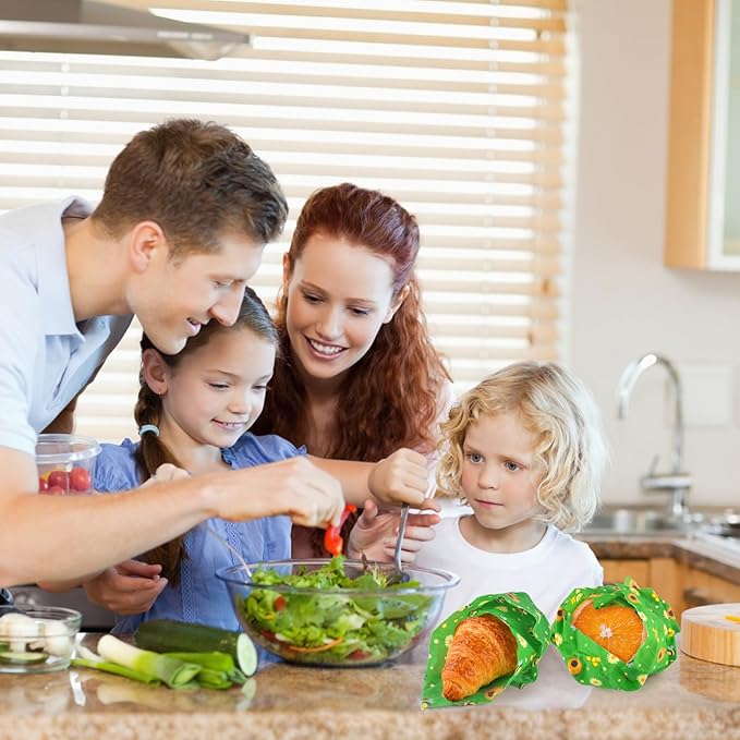 Beeswax Food Wraps,13x39 Inch Honeycomb Bread Wrap Eco-Friendly Reusable Bread Storage Bags Kitchen Food Storage Organic Beeswax Plastic Wrap