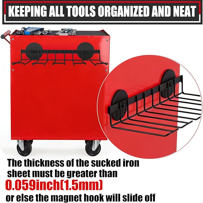 joaoxoko Heavy Duty Magnetic Power Tool Organizer,Drill Holder Wall Mount,50 lb Garage Storage Utility Storage Thickened Drill Rack for Dewalt Milwaukee Ryobi Cordless Tool