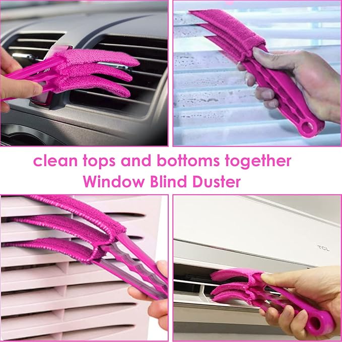 CALBEAU 15 Foot Dusters for Cleaning, Duster with Extension Pole 7-15ft, Microfiber Feather Duster Used for Cleaning Ceiling Fan, High Window, Blinds, Shutters, Sofa, Cobweb Duster for Home (12 PCS)