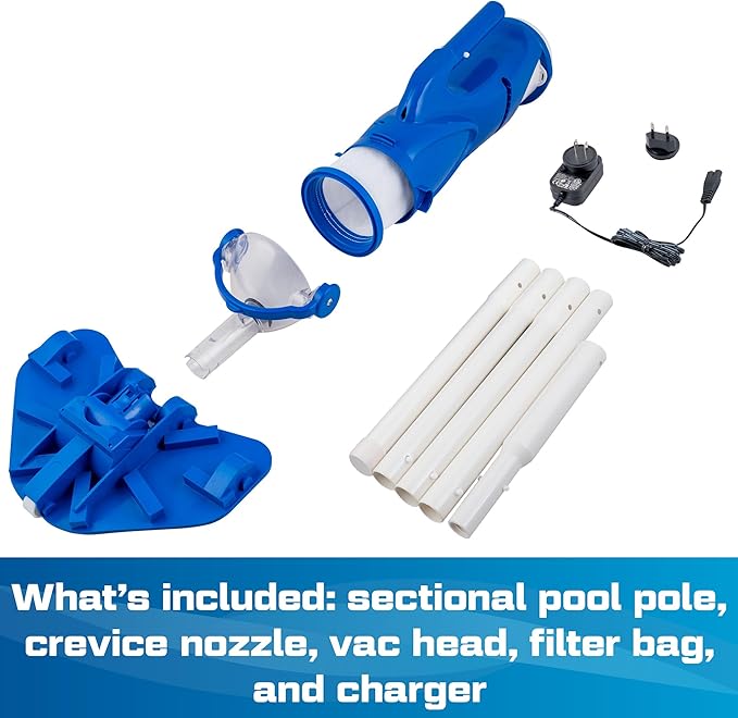 Pool Blaster Catfish Ultra Rechargeable, Battery-Powered, Pool-Cleaner, Ideal for In-Ground Pools and Above Ground Pools for Cleaning Leaves, Dirt and Sand & Silt.