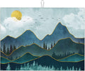 Mountain Peaks Nature Landscape Microfiber Dish Drying Mat for Kitchen Counter 18"x24" Modern Decorative Dishes Pad Dish Drainer Rack Mats Washable Absorbent Fast Dry