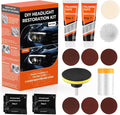 ISINFLASH Headlight Restoration Kit, Polish Restore Cleaner Clean Tool DIY Polishing, Sanding Discs, Scouring Pads for Electric Drill, 3 Easy Steps to Restore Sun Damaged Car Headlights Lens