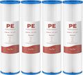 SimPure 10"x2.5" Pleated Polyester Sediment Water Filter Replacement Cartridge 5 Micron Whole House Pre-Filter Compatible with W50PE, WFPFC3002, SPC-25-1050, FM-50-975 - 4 Pack