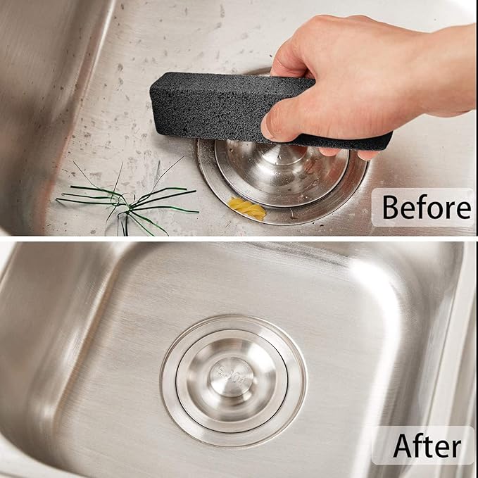 Norme 30 Pack Pumice Stones for Toilet Bowl Cleaning Scouring Pad Pumice Stick Cleaner for Cleaning Toilets, Bathtubs, Grills, Kitchen, Swimming Pools, Sinks, 5.9 x 1.4 x 0.9 Inch(Black)