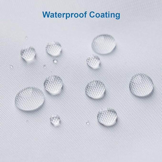 Amazer White Shower Liner Cloth Waterproof, White Shower Curtain Liner Fabric with Weighted Stones, Washable Shower Curtain and Liner 2-in-1, 120G Heavy Duty, 12 Grommet Holes, 72 x 72 Inches