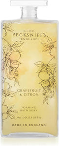 Pecksniff’s Grapefruit & Citron Foaming Bath Soak – Luxury Bubble Bath, 1L / 33.8 fl oz, Made in England