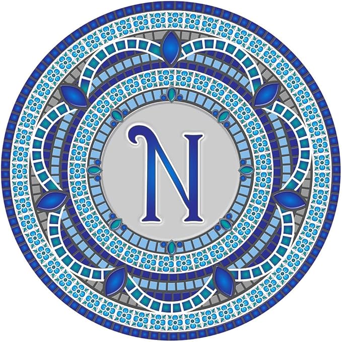 Skip's Garage Custom Monogram Decorative Pool Art - Mosaic Pool Art - Choose Your Size & Personalization - Easy Drop-in Installation