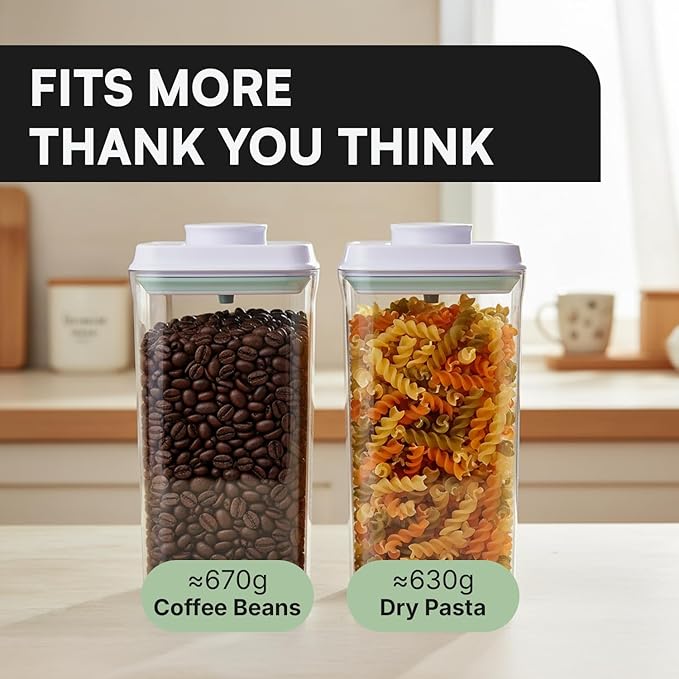 iChewie Bop Top | Airtight Meal Prep Containers with Lids | Food Storage Container Sets | Snack and Overnight Oats Fridge Organizer | Pantry and Kitchen Organization