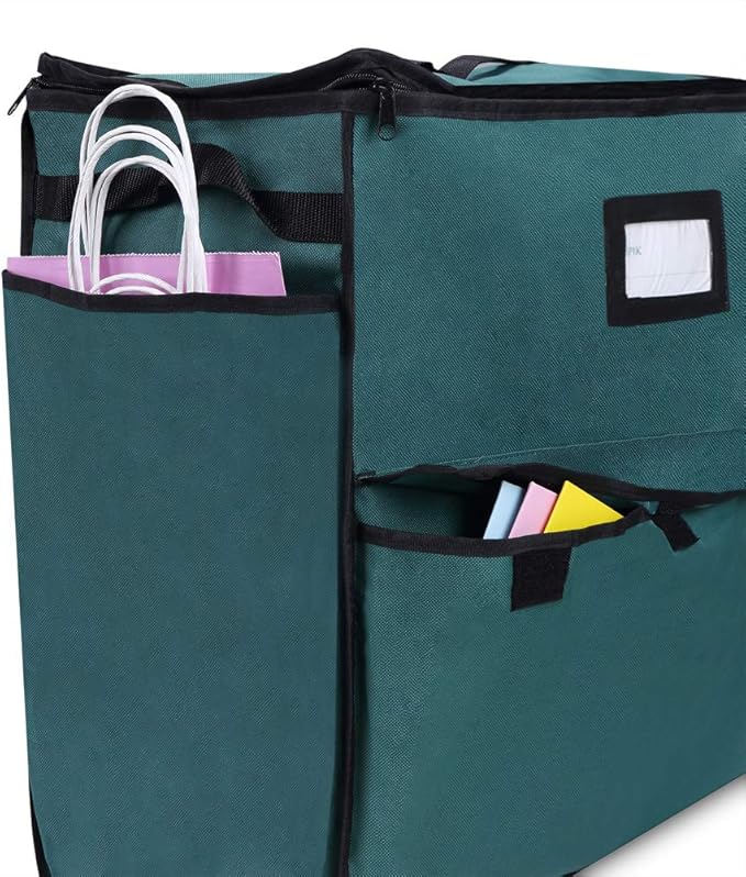 ProPik Unique Holiday Storage Organizer for Gift Bag and Wrapping Accessories (Green)
