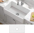 KRAUS Turino 33-inch Farmhouse Reversible Apron Front Fireclay Single Bowl Kitchen Sink in Matte White, KFR1-33MWH