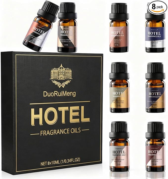 Hotel Diffuser Oil Gift Set - Inspired by 5-Star Hotel Scents - My Way,Ritz Carlton,Westin White Tea,Baccarat,Four Seasons,Hilton,Beachfront Villa,Paris Coast, Fragrance Oil Set