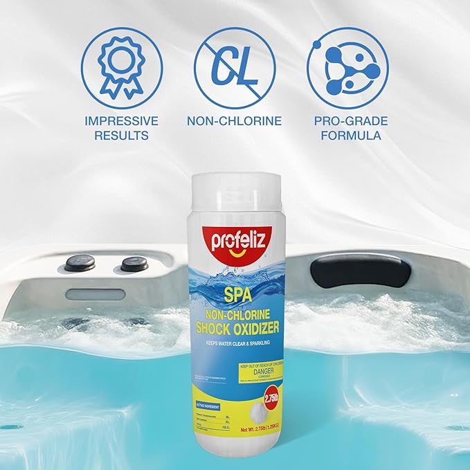 Profeliz Non Chlorine Shock for Hot Tub & Spa,Chlorine-Free Shock Oxidizer, Fast-Acting,Clear Cloudy Water,2.75lb