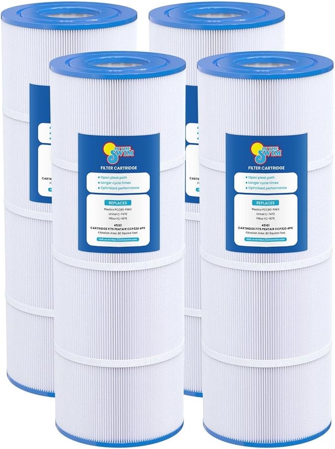 In The Swim Standard Pool Filter Cartridge 4-Pack Replacement for Pentair Clean & Clear Plus 320 CCP320 Filter