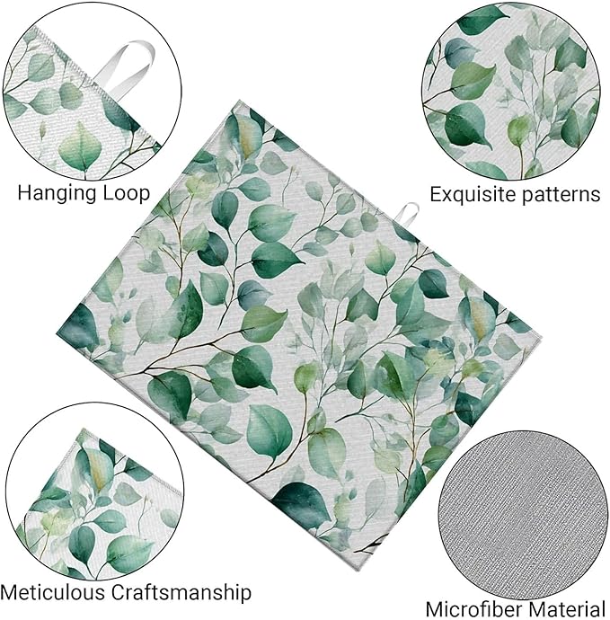 Dish Drying Mat For Kitchen Counter, Sage Green Microfiber Absorbent Dish Drainer Rack Pad Reusable Large 18x24in Drying Mat