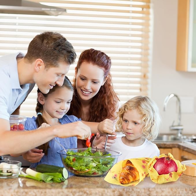 Reusable Beeswax Wraps 17 x 47 Inch Large Beeswax Food Wraps Eco-Friendly Sustainable Organic Cotton Food Storage Wraps for Sandwich, Cheese, Bread, Snacks (Butterfly)