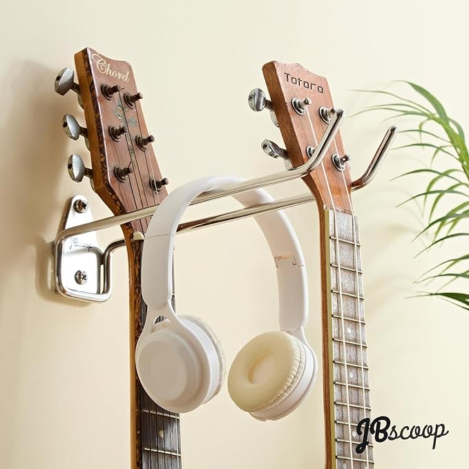 JBscoop 4 Stainless Steel 304 Garage Hooks, Heavy Duty Organizer & Wall Mount Hanger Rack for Tools, Equipment, and More, Rust-Resistant & Durable