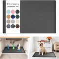 URMONA Under Sink Mat for Kitchen Waterproof, 34" x 22" Silicone Under Sink Mat for Shelf Liner Organizer, Cabinet Sink Protector Under Sink Liner for Bottom Kitchen, Bathroom(Black)