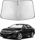 EcoNour Custom Windshield Sun Shade for Volkswagen Passat 2012–2022 | Midsize Sedan Front Window Heat & UV Shield | Foldable Multi-Layer Sun Cover