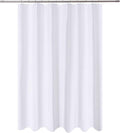 N&Y HOME Fabric Shower Curtain Liner Extra Long 72 x 84 Inches with 2 Bottom Magnets, Hotel Quality, Washable, White Spa Bathroom Curtains with Grommets, 72x84