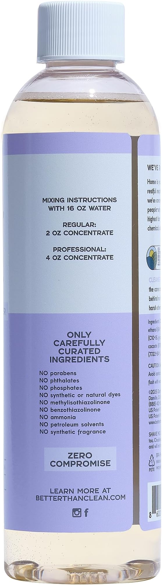 Better Than Clean Marble & Granite Cleaner Concentrate - Plant-Based, Non-Toxic, Fragrance Free Cleaning Products - Slate, Marble, and Natural Stone Cleaner, – 8oz Makes 4 Bottles