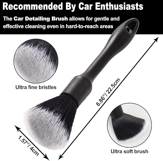 7Pcs Car Wheel Brush kit, Tire Brush, Wheel Cleaner Brush, Soft-bristled Rim Cleaner Brush, Tire Shine Applicator Pad, Car Detailing Brushes, Wheel Brushes for Cleaning Wheels,Tires