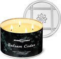 4EVER Scented Candles | 4-Wick 18oz Soy Wax Candle | Up to 50Hrs Clean Burn | Aromatherapy Candles for Home Scented | Gifts for Women & Mom, Balsam Cedar