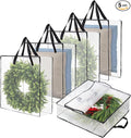 Wreath Storage Bag 5 Packs, 26 Inches 95 L Wreath Storage Container for Home Storage, Storage Bag for Spring Summer Christmas Wreath Decorations or Clothing Blanket Comforters Bed Sheets Pillows
