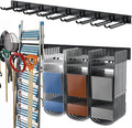 TORACK Tool Storage Rack, Heavy Duty Steel Garage Wall Mount Garden Tool Organizer for Ladders, Chairs, Shovels, Broom, Power tools (8-Pack 5.7"-11" Mixed Hooks, up to 800 lbs)