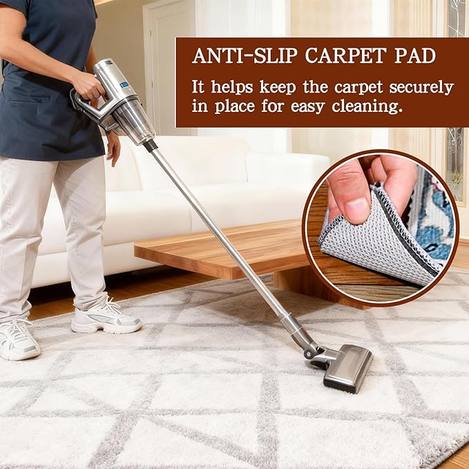 Rug Pad Waterproof Non-Slip 10x14 ft, 1/8" Thick Felt Cushion Pad for Area Rugs – Protects Hardwood, Tile & Laminate Floors – Keeps Rugs Flat & Secure