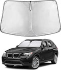 EcoNour Custom Windshield Sun Shade for BMW X1 2011–2015 | Compact Luxury SUV Front Window Heat & UV Shield | Foldable Multi-Layer Sun Cover