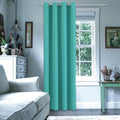 ChrisDowa Grommet Blackout Curtains for Bedroom - Thermal Insulated Room Darkening Curtains for Living Room (1 Panel Set, Teal, 52W x 72L)