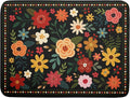 Boho Floral Dish Drying Mat 18x24 Inch Colorful Flower Dishes Dry Mats Absorbent Washable Drainer Rack Pad Protective Kitchen Counter Decor