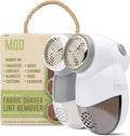 MOD 2 Pack Portable Fabric Shaver and Lint Remover, Reusable Pet Hair Remover, Lint Roller for Clothes, Sweater Shaver, Couch, Blankets with Detachable Lint Collector Tank, Battery Operated, Grey