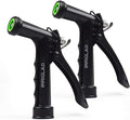 IRRIGLAD Hose Nozzle 2 Pack, Full Size Pistol Grip Water Nozzle Sprayer with Threaded Front, High Pressure Nozzle, Adjustable Spray Water Flow for Watering Plants, Showering Pet, Washing Car, Cleaning