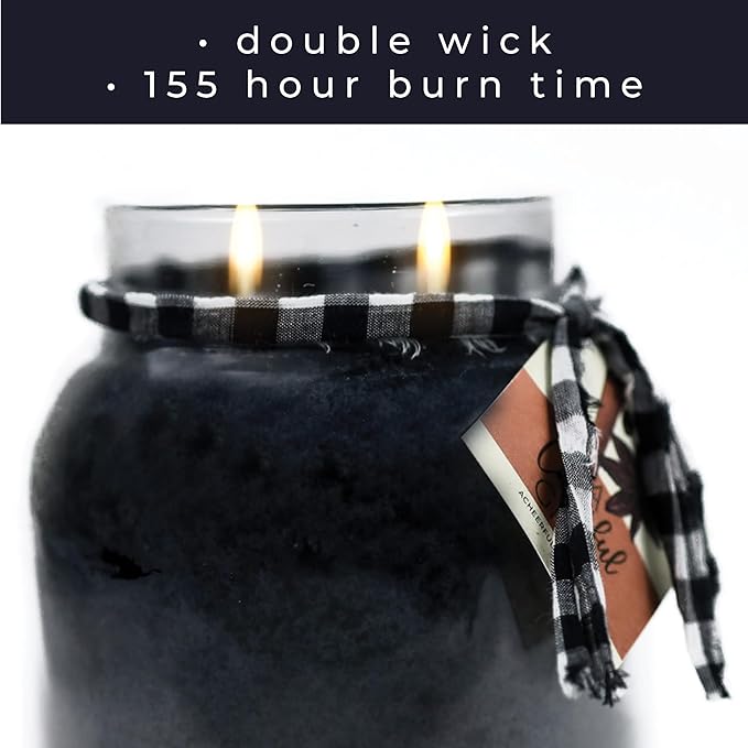 A Cheerful Giver — Midnight Grove - 34oz Papa Scented Candle Jar with Lid - Keepers of The Light - 155 Hours of Burn Time, Gift for Women, Blue