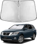 EcoNour Custom Windshield Sun Shade for Nissan Pathfinder 2013–2020 | Three-Row SUV Front Window Heat & UV Shield | Foldable Multi-Layer Sun Cover