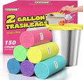 T.FORING Mini Trash Bags 2 Gallon - 150 Count Small Garbage Bags Unscented,7.5 Liter Colored Plastic Trash Can Liners,Thick Waste Basket Liners for Bathroom Home and Office
