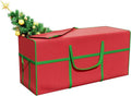 Christmas Tree Storage Bag - Fits Up to 9 ft Tall Holiday Artificial Disassembled Trees, with Carry Handles and Dual Zipper, Red&Green