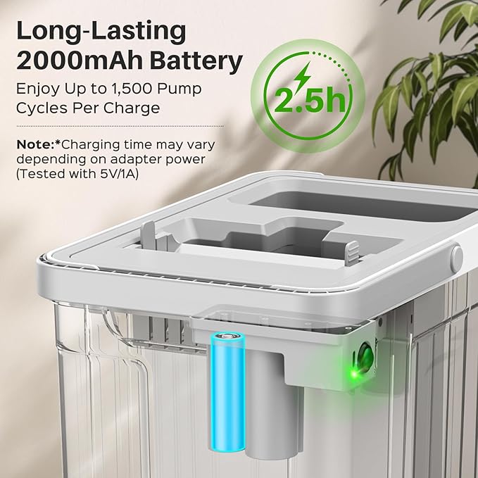 Mop and Bucket Set with AUTO Pump, 3-Zone Separate Dirty and Clean Water Floor Mop, Flat Mop and Bucket System with Wheels and Wringer, 3 Reusable Pads, One-Touch Water Filling for Floor Cleaning