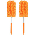 TIMIVO Mini Duster for Cleaning, 360° Bendable Hand Dusters with Extension Pole, Washable Small Duster for Car Interior, Office, Furniture