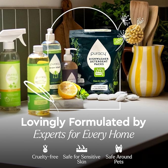 Puracy Laundry Stain Remover for Clothes Laundry - Carpet Stain Remover Carpet Spot Cleaner Couch Stain Remover - Clothes Spray, Free & Clear - Instant Spot Remover, 48 Fl Oz (Pack of 1)