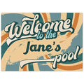Custom Pool Sign, Fun Welcome To the Pool For Décor Sign, 10x14 Inches, Rust Free .040 Aluminum, Fade Resistant, Made in USA by Sigo Signs