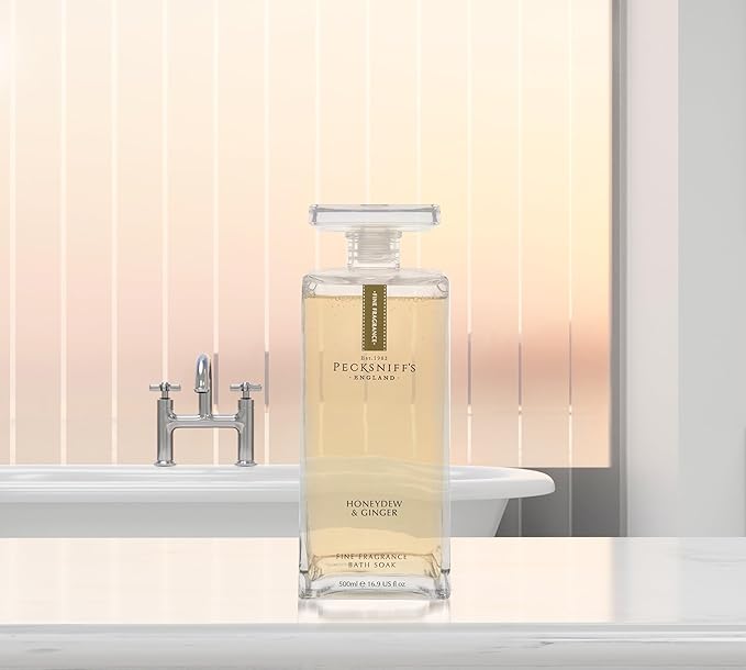 Pecksniffs Prestige 500ml Bath Soak Decanter Honeydew & Ginger