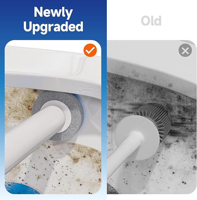 Disposable Toilet Brush and Holder Set with 30 Bowl Wand Cleaners Refill Pads, Bathroom Wall Mounted Toilet Bowl Cleaners Kit, Suitable for Toilets, bathrooms, and RVs.