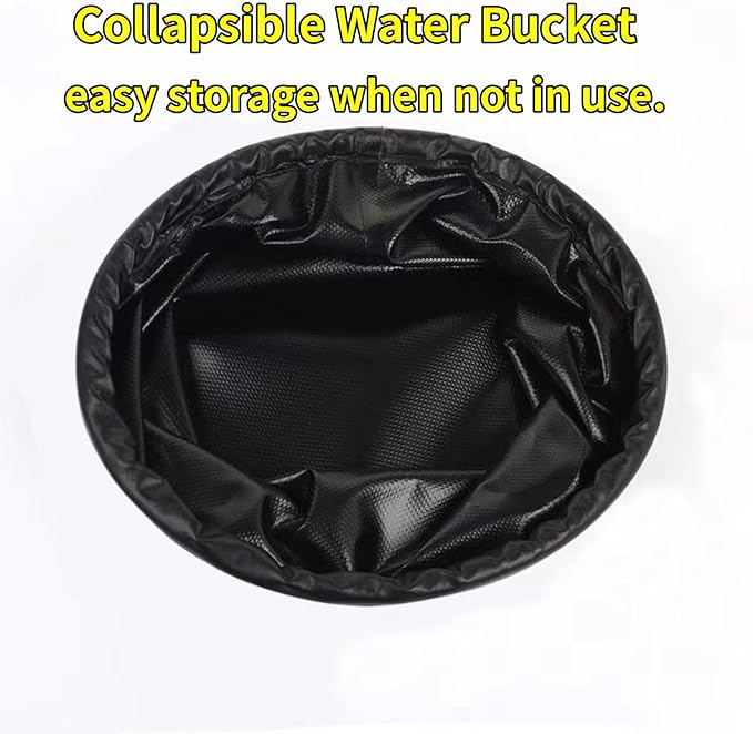 XUDAKAIXIN Upgraded Grill Brush Bristle Free,Water-Activated steam Effectively Cleans The Grill.Unique Wave pad for Cast Iron/ (Black-Water Bucket)
