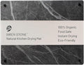 LARGE Siren Stone Natural Dish Drying Mat for Kitchen Counter - Premium Diatomaceous Earth Mat | Quick Drying, Super Absorbent | Non-Toxic, BPA-Free, Eco-Friendly | Female-Founded USA Brand (18"x14")